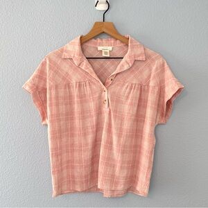 URBAN Romantics Pink Plaid Short Sleeve
